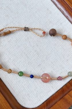 Chinese-Style Natural Stone Bead Bracelet, Exquisite Retro Design, Versatile Multi-Fortune Hand Accessory