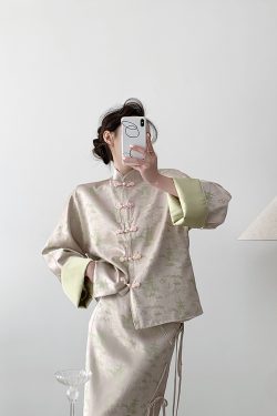 Chinese-Style Two-Piece Dress Set for Women - High-End Retro National Zen Fashion for Spring and Autumn, Elegant Vintage Look