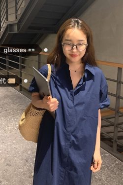 Classic Full-Frame Glasses in Water Gray Camel with Small Rounded Corner Design - Korean Style Face Shape Correction