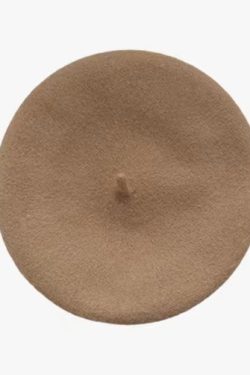 Classic Korean Style 100% Wool Beret - Autumn Winter Essential in Basic Colors