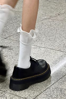 Classic Thick-Soled Mary Jane Shoes in British Style with Round Toe - Inspired by 90s Yang Mi's Fashion, Perfect for Y2K Looks