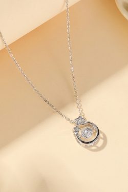 Classy 925 Sterling Silver Star Necklace for Women with Exquisite Zircon Pendant - Elegant Jewelry Gift