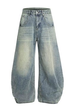 Curved Knife Pants for Summer - Trendy Thin American Retro Distressed Denim Jeans