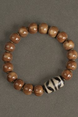 Curved Tail Flower Retro Ethnic Beads Bracelet, Personalized Cultural Wristband for Men and Women, Trendy Boho Style Accessory