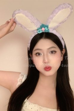 Cute Bunny Ears Headband, Disney-Inspired Heart Hair Accessory, Sweet Fairy Hair Clip for Girls