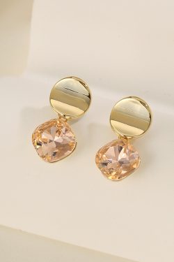 Dazzling Candy-Colored Crystal Earrings for Women, Light Luxury S925 Silver Needle, Exquisite High-End 2024 Style, Chic Fashion Accessory