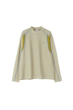 Decorative Striped Long Sleeve T-Shirt for Autumn/Winter - Crew Neck, Small Fit, 90s Inspired, Unique Roaring Beast Design