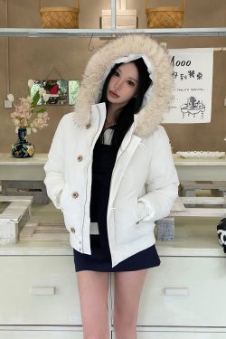 Detachable Fur Collar Hooded Thick Warm Coat Winter Down Jacket for Women - Polo Collar Base Three-Piece Set