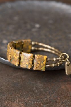 Double-Layer Agate Candy Stone Bracelet for Women and Men - Trendy Retro Design, Personalized Versatile Jewelry Accessory