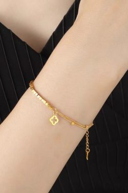 Double-Layer Sugar Cube Bracelet for Women - Light Luxury High-End Fashion Accessory