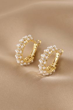 Elegant Pearl Earrings for Women, High-End 2025 Design, Exquisite Versatile Ear Clips and Hoops, Fashionable Accessories for Any Occasion