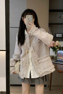 Elegant Purple Fragrance Wind Jacket for Women - Sweet Early Spring Style, High-Quality Lightweight Outerwear