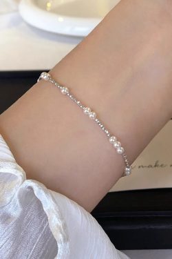 Elegant Starry Sky Pearl Bracelet - High-End Women's Jewelry, Classy French Design, Luxury Fashion Accessory