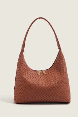 Elegant Woven Dumpling Bag for Women - 2025 High-End Baguette Underarm Tote, Versatile Shoulder Bag, Chic Fashion Accessory