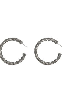 Exaggerated Twisted Hoop Earrings for Women - High-End Niche Design, Cool Style, Elegant Large Circle Earrings