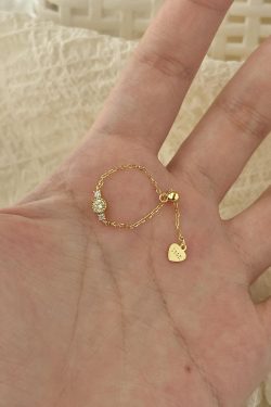 Exquisite Adjustable Chain Pull-Style Ring for Women - 2024 Light Luxury High-End Index Finger Jewelry