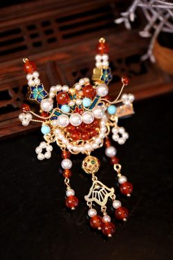 Exquisite Dragon Year Hairpin for Girls, National Style Side Clip, Ancient Chinese Hanfu Accessories, Traditional Hair Ornaments