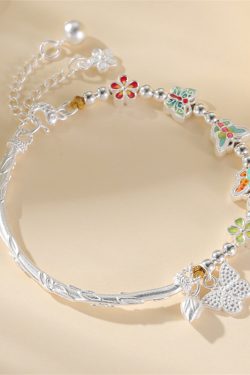 Exquisite Sterling Silver Butterfly Half Bracelet for Women - Classy High-End Jewelry Ornament