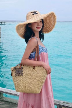 Flattering Pink Spaghetti Strap Long Dress - Super Fairy Big Swing Style for Island Vacations & Travel Outfits