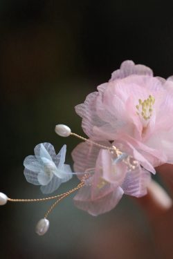 Floral Hanfu Hair Accessories for Fairy-Like Girls, Elegant Tang Style Hair Clips and Pins, Ancient Costume Ornaments