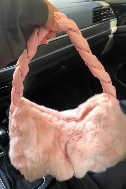 Fluffy Handbag for Women - 2025 High-End Plush Shoulder Bag, Versatile Underarm & Hand-Held Style