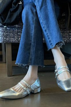 French Mary Jane Shoes for Women - Square Toe, Low Heel, Versatile Shallow Mouth, Fairy Style, Perfect for Skirts - Chic Fashion Footwear