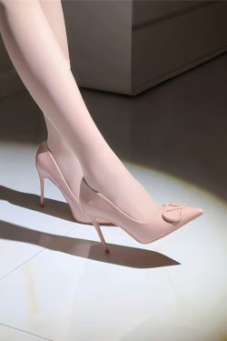 French Pointed Toe High Heels for Women - 2024 Spring/Summer Elegant Thin Heel Patent Leather Celebrity Style Shoes