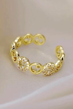 French-Style Minimalist Zircon Circle Open Ring for Women - 2025 High-End Versatile Temperament Finger Accessory