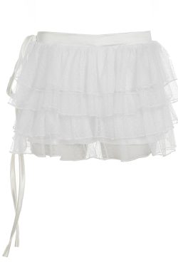 French Sweet Ballet Style Pleated Midi Skirt - Fluffy Cake Design, Versatile Girlish Aesthetic, Perfect for 90s and Y2K Fashion