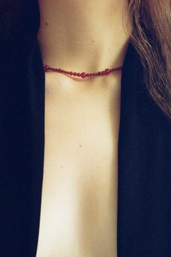 French Vintage Irregular Red Agate Handmade Beaded Necklace - High-End Fashionable Design for New Year and Spring Festival