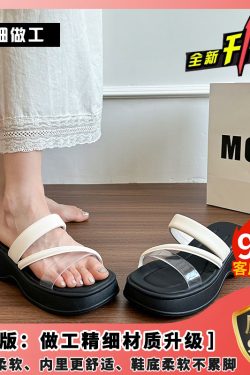 French Vintage Style Thick-Soled Slide Sandals for Women - 2025 Summer Outdoor Beach Flip-Flops