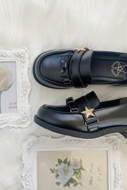 Genuine Leather Round Toe Low-Heeled JK Uniform Shoes for Women - Japanese British Style Transfer Student Fashion