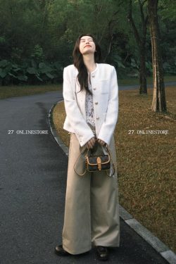 Gold Buckle Little Chanel Style Jacket - Elegant French Casual Top for 2025, High-Quality Fashion Statement