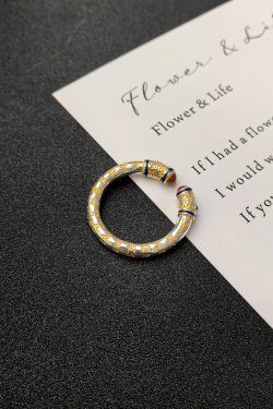 Gold-Plated Nezha Bracelet for Women, Open Design Ruyi Palace Style, Ethnic Bangle in Silver Color for Peace and Joy