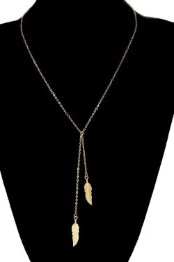 Gold Tree Leaf Clavicle Chain Necklace - Simple European and American Jewelry for Elegant Style