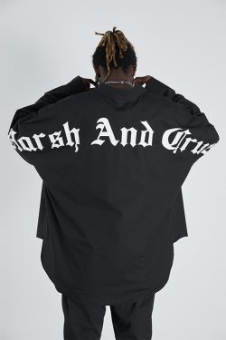 Gothic Casual Long Sleeve Shirt - Versatile Loose Trendy Top for 90s Y2K Aesthetic