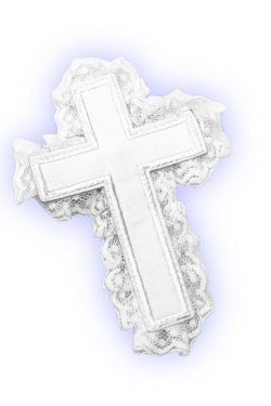 Gothic Lace Hair Clip with Cross Side Clip - Y2K Subculture Lolita Accessory for Sweet and Spicy Girls