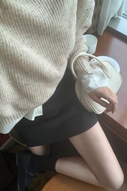 Gray Half Skirt - Impeccable Fit & Texture, Korean Style, Chic 90s-Inspired Fashion for Effortless Everyday Looks
