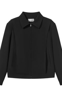 Grey Unisex Short Jacket with Flying Edge Structure, Wrinkle-Resistant Design, and Padded Shoulders for a Modern Look