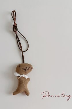 Handmade Children's Cartoon Hanging Neck Necklace - Cute 3D Animal Pendant for Sweatshirts and Bags, Soft Fabric Accessory