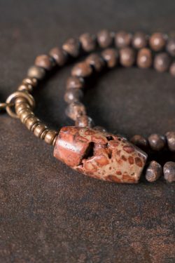 Handmade Double Circle Irregular Relic Beads Bracelet - Trendy Retro Cultural Accessories for Men and Women