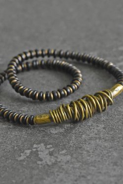 Handmade Ebony Wood Bracelet for Men and Women, Vintage Personality Jewelry, Trendy Original Design, Unique Gift for Him and Her