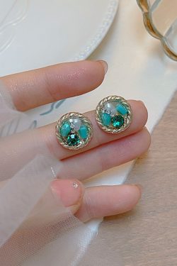 Handmade Ethnic Style Beaded Earrings for Women - Retro Blue Design, 2025 Trendy Spring/Summer Accessory