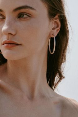 Handmade Vintage C-Shaped Hammered Pleated Silver-Plated Ear Studs Earrings - Unique Cool Niche Jewelry