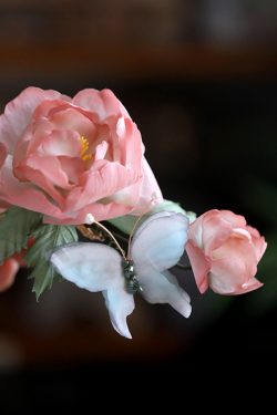 Hanfu Peony Hair Clip - Ancient Tang Dynasty Floral Accessory, Fairy Style Headwear for Cosplay and Traditional Costumes