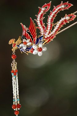 High-End Chinese-Style Phoenix Hairpin for Hanfu and Qipao Updos - Elegant Wedding Hair Accessories for Women