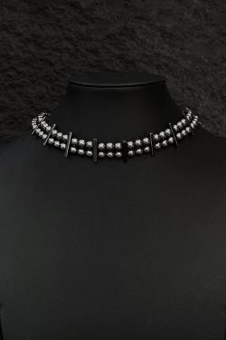 High-End Gray Pearl Necklace with Baroque Design for Women - Luxury Beaded Clavicle Chain Summer Accessory