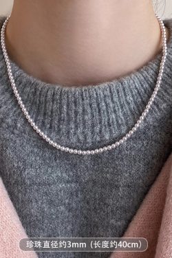High-End Light Luxury Shijia Pearl Necklace for Women, Designer Clavicle Chain, Elegant Fashion Accessory