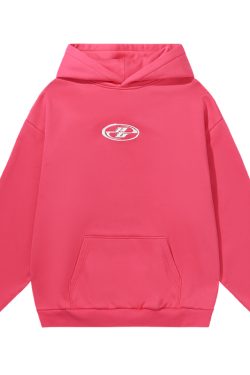 High-End Metal Foil Silver Printed Casual Hoodie - Loose Fit American Street Style Fashion