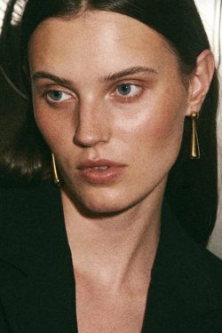 High-End Nordic Minimalist Long Drop Bead Earrings - Stylish French Glossy Personality Jewelry